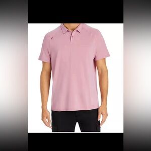 RHONE Delta Pique Polo in Foxglove Pink Size Small